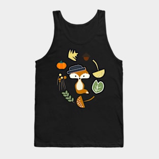 Fox surrounded by autumn Tank Top